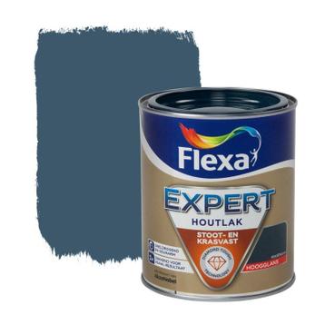 Flexa Expert Houtlak Binnen Hoogglans 0.75L | Staalblauw