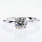 Zonder Minimumprijs - Verlovingsring - 14 karaat Witgoud -, Handtassen en Accessoires