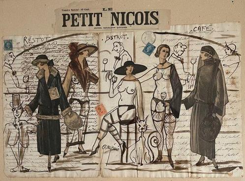 François Gangemi (1961) - Le petit niçois, Antiquités & Art, Art | Peinture | Moderne