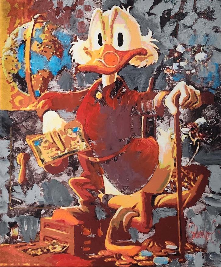 Dagobert Duck | Peter Donkersloot (versie 1), Antiek en Kunst, Kunst | Schilderijen | Modern