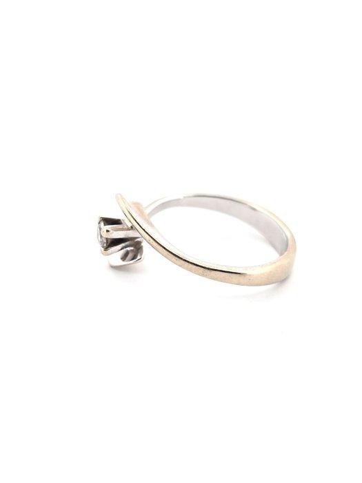 Ring - 18 karaat Witgoud - 0.15ct. tw. Diamant (Natuurlijk), Handtassen en Accessoires, Ringen