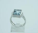 Bague - 18 carats Or blanc Aigue-marine, Handtassen en Accessoires, Ringen, Nieuw