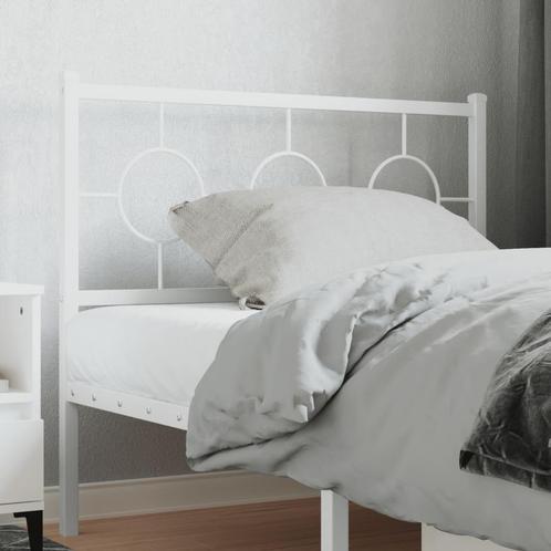 vidaXL Tête de lit métal blanc 100 cm, Maison & Meubles, Chambre à coucher | Lits, Neuf, Envoi