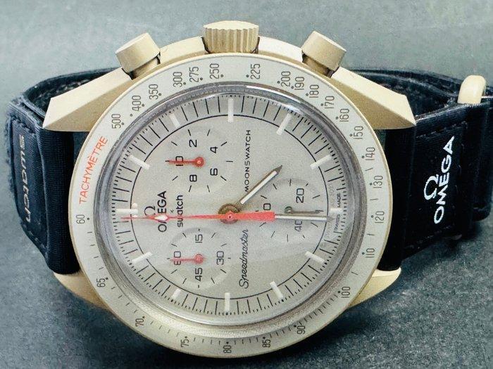 Swatch - MoonSwatch - Mission to Jupiter - Zonder, Handtassen en Accessoires, Horloges | Heren