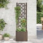 vidaXL Plantenbak hoog met latwerk en zelfbewateringssysteem, Tuin en Terras, Verzenden, Nieuw