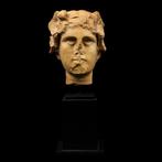 Oud-Romeins Giallo Antico marmer Herma van Dionysus. 1e-2e