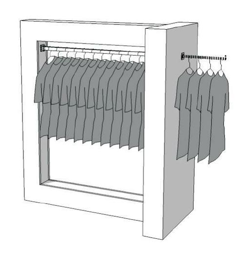 *TIP*  Glossy middenunit kledingrek R-PR-007, Zakelijke goederen, Kantoor en Winkelinrichting | Winkel en Inventaris, Ophalen of Verzenden