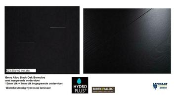 Laminaat Zwart Eik 14mm dik met integreerde ondervloer