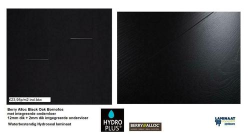 Laminaat Zwart Eik 14mm dik met integreerde ondervloer, Maison & Meubles, Ameublement | Revêtements de sol