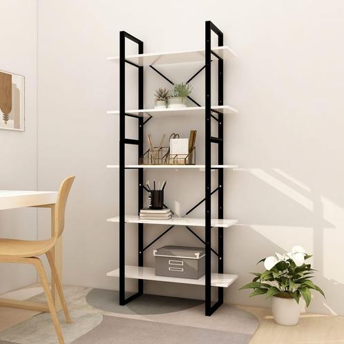 vidaXL Boekenkast met 5 schappen 80x30x175 cm bewerkt hout, Huis en Inrichting, Kasten | Boekenkasten, Nieuw, Verzenden