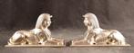 Art Deco sfinxen - Serre-livres - Bronze massif argenté