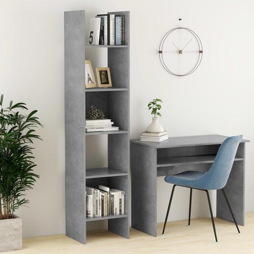 vidaXL Boekenkast 40x35x180 cm bewerkt hout betongrijs, Huis en Inrichting, Kasten | Boekenkasten, Nieuw, Verzenden