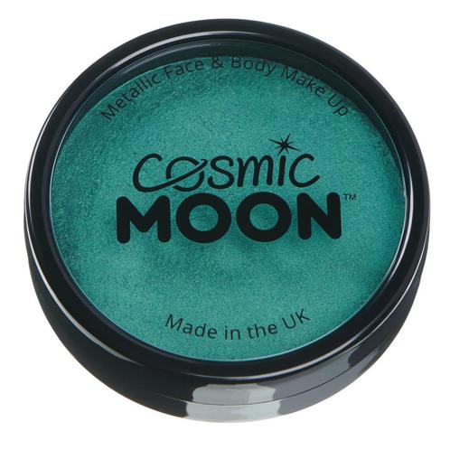 Cosmic Moon Metallic Pro Face Paint Cake Pots Green 36g, Hobby en Vrije tijd, Feestartikelen, Nieuw, Verzenden