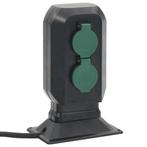 vidaXL Tuinstopcontact en grondpin 4-wegs 15,5x11x24 cm, Doe-het-zelf en Bouw, Elektriciteit en Kabels, Verzenden, Nieuw