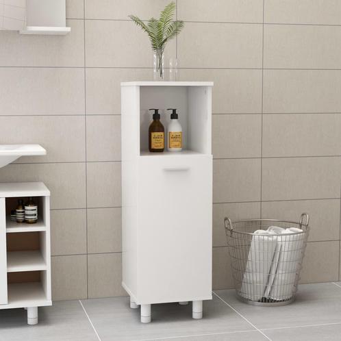 vidaXL Badkamerkast 30x30x95 cm spaanplaat hoogglans wit, Huis en Inrichting, Badkamer | Badkamermeubels, Nieuw, Verzenden