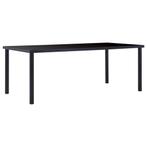 vidaXL Eettafel 200x100x75 cm gehard glas zwart, Huis en Inrichting, Tafels | Eettafels, Verzenden, Nieuw
