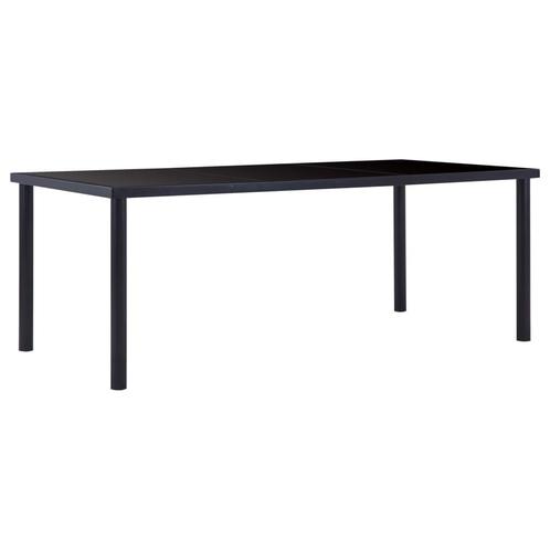 vidaXL Eettafel 200x100x75 cm gehard glas zwart, Huis en Inrichting, Tafels | Eettafels, Nieuw, Verzenden