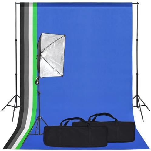 VD Fotostudioset met softboxlamp en achtergrond, Auto diversen, Autogereedschap, Verzenden