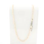 Parel collier met witgouden slot en diamant 0,01 ct. | 86 cm, Handtassen en Accessoires, Kettingen, Gebruikt, Overige kleuren