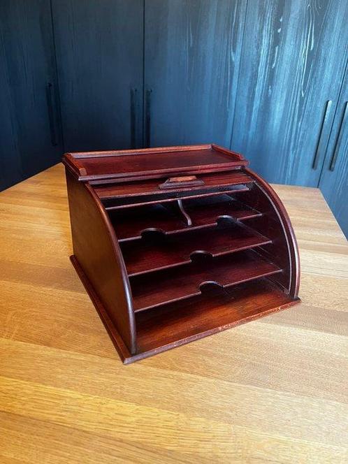 Porte-lettres - Bois - Boîte aux lettres avec volet roulant, Antiek en Kunst, Antiek | Overige Antiek