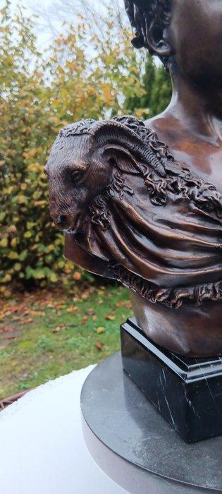 sculptuur, bronzen buste julius ceasar - 39 cm - Gepatineerd, Antiquités & Art, Art | Objets design