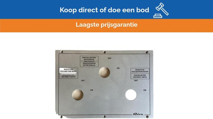 Bieden: Riva battery switch panel plate silver, Watersport en Boten, Bootonderdelen, Ophalen of Verzenden