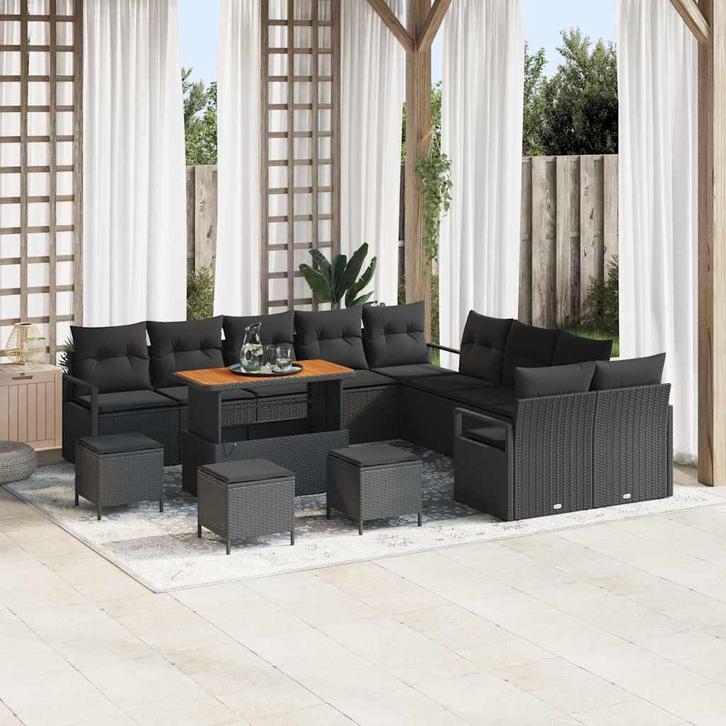 vidaXL Tuinbank Set met kussen met opslag met kussen 14 pcs, Tuin en Terras, Tuinsets en Loungesets, Nieuw, Verzenden