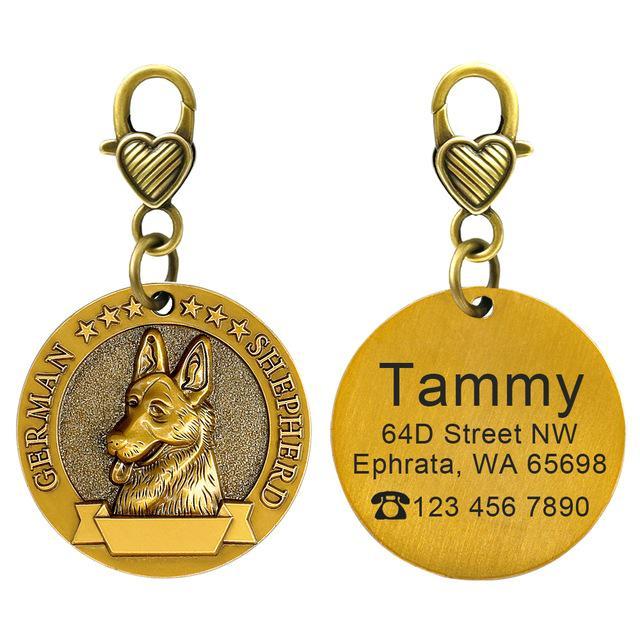 Gegraveerde Duitse herder Penning, Verzamelen, Overige Verzamelen, Verzenden