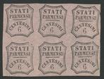 Oude Italiaanse staten - Parma 1857 - 6cent lichtroze voor, Gestempeld