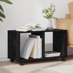 vidaXL Bijzettafel met Wielen Zwart Eiken 72x33x42,5 cm, Huis en Inrichting, Tafels | Bijzettafels, Verzenden, Nieuw