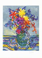 Gérard Vieillevie (1939-1992) - Le bouquet bleu, Antiek en Kunst