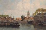 Gerard Delfgaauw (1882-1947) - Gezicht op binnenhaven,, Antiek en Kunst