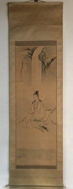 Buddhist Kannon Waterfall landscape / Japanese Vintage
