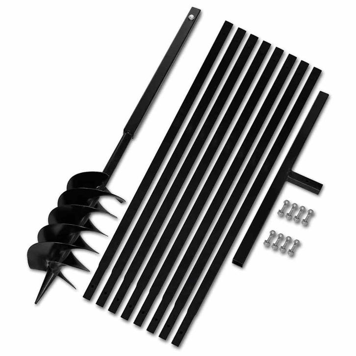 vidaXL Grondboor met handvat 150 mm en verlengstukken 9 m, Bricolage & Construction, Outillage | Outillage à main, Envoi