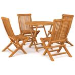 vidaXL Ensemble Ã  manger de jardin 5 pcs Bois de teck, Verzenden