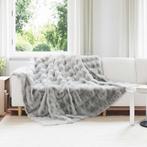 vidaXL Faux Konijnenbont Dekentje 4 pcs Grijs 220 x 240 cm, Verzenden, Nieuw