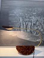 Bureaulamp - Boogtafellamp, jaren 1970 - Messing, Lucite