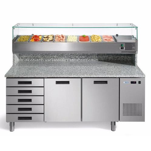 Pizzawerkbank + Opzetkoelvitrine | FRESH PIZZA | 580L | 2, Zakelijke goederen, Horeca | Keukenapparatuur, Nieuw in verpakking