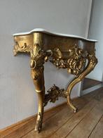 Wandtafel - Hout, Verguld, Marmer - Louis XV stijl console, Antiek en Kunst