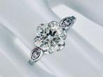 Verlovingsring - 14 karaat Witgoud - 1.01ct. tw. Diamant, Handtassen en Accessoires