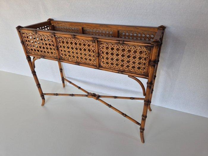 Plantentafel - Hout, canework - Plantenstaandaard, Antiek en Kunst, Curiosa en Brocante