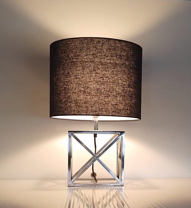 Lampe - Chic & Design - Paris - Textile, Métal Argenté, Huis en Inrichting, Overige Huis en Inrichting