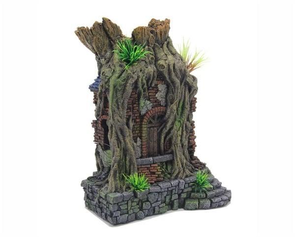 Vervallen muur met boomwortels OS-0015 - aquarium decoratie, Dieren en Toebehoren, Vissen | Aquaria en Toebehoren, Sierelement