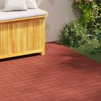 vidaXL Stapsteen 6 pcs Rood 40,5 x 40,5 x 2 cm Rubber, Jardin & Terrasse, Pavé & Dalles, Verzenden