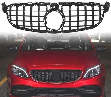 CALANDRE MERCEDES W205 15-17 LOOK AMG GT CAMÉRA NOIR BRILLAN, Verzenden