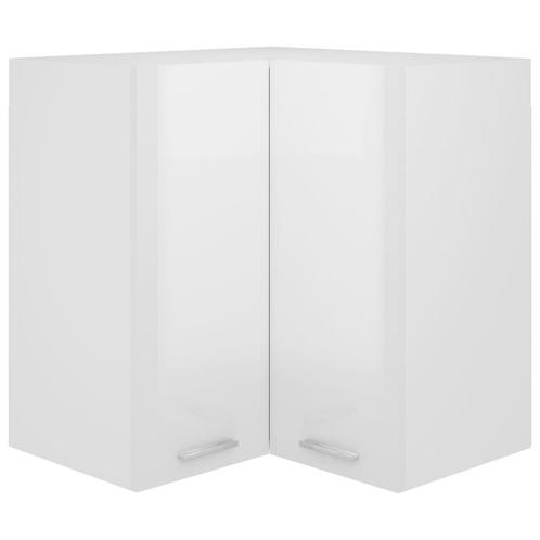 vidaXL Armoire dangle suspendue Blanc brillant 57x57x60, Maison & Meubles, Armoires | Autre, Neuf, Envoi