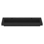 BWS Wastafel Hardsteen 100x46x5 cm 2 Kraangaten Mat Zwart, Doe-het-zelf en Bouw, Ophalen of Verzenden, Nieuw, Overige typen