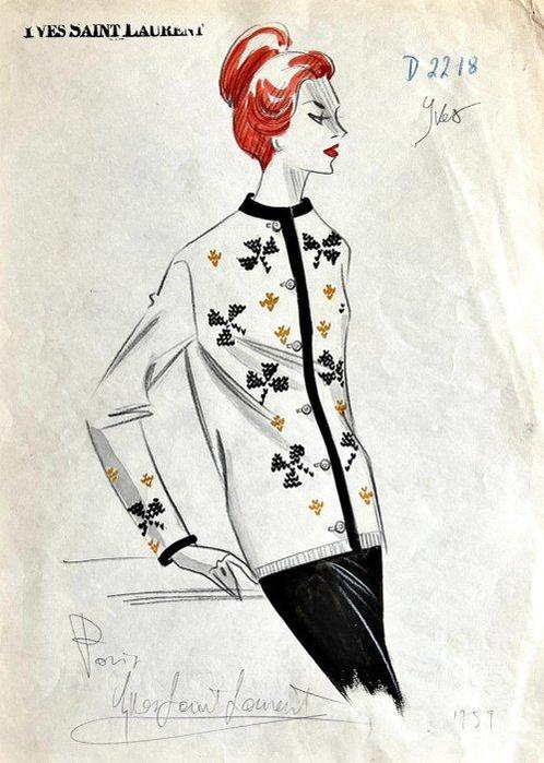 Yves Saint Laurent (1936–2008), Attribuito a - Figura, Antiquités & Art, Art | Peinture | Classique