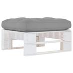 vidaXL Tuinhocker pallet geïmpregneerd grenenhout wit, Tuin en Terras, Verzenden, Nieuw