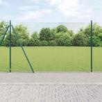 vidaXL Hek met Palen Groen 1.4 x 50 m Staal, Tuin en Terras, Verzenden, Nieuw